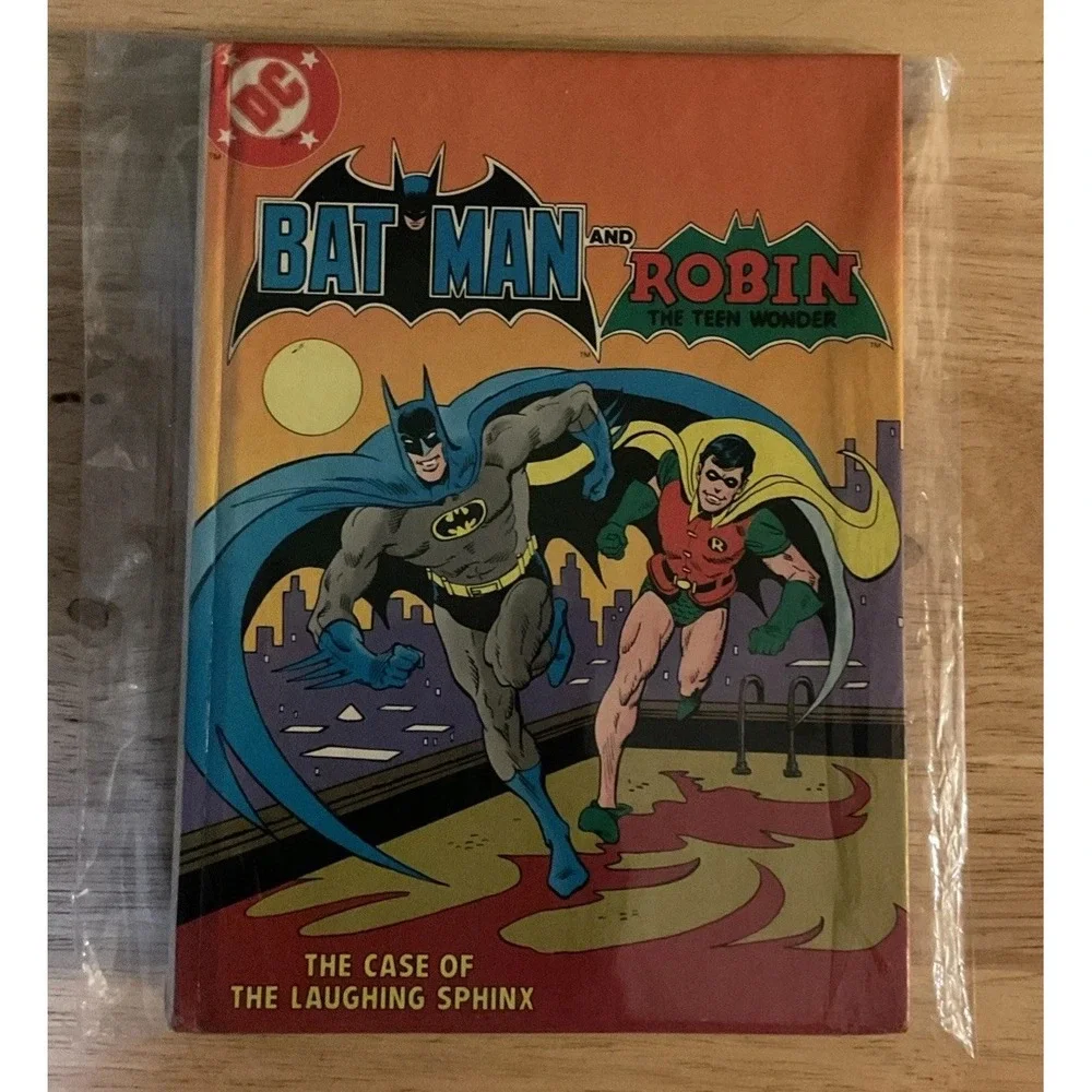 Batman & Robin. Case‎ of the Laughing Sphinx. DC hardback book with cassette tap